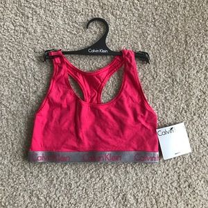 NWT Calvin Klein Wide Band pink Bralette